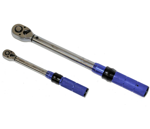 2x Drehmomentschlüssel Drehmoment Ratsche Knarre 1/4" 5-25NM + 1/2" 10-50NM