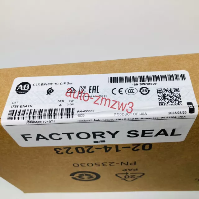 New Factory Sealed Allen-Bradley 1756-EN4TR ControlLogix Dual Port EtherNet