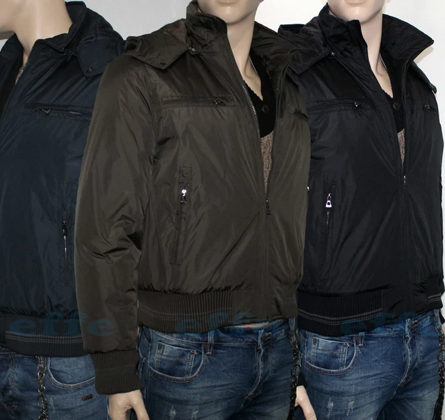 Giubbotto uomo Giubbino imbottito Piumino bomber cappuccio  M L XL XXL
