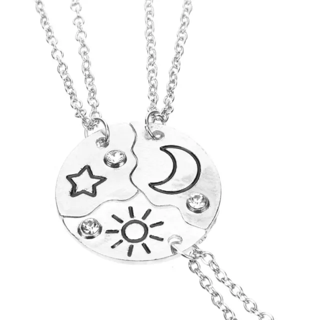 3 Pcs Alloy Sister Necklace Necklaces for Teen Girls 2