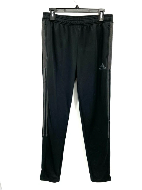 Adidas Unisex Kids’ Tiro Track Pants GN5495 Black Gray Mesh Trim Tapered Leg