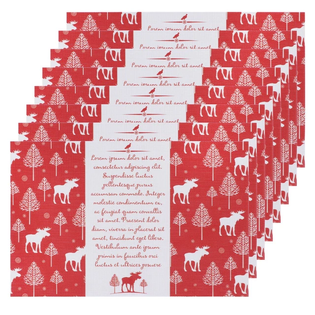 8Pcs Weihnachten Tischsets Weihnachten Untersetzer Winter Urlaub Tisch Matte