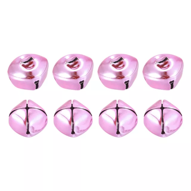 Jingle Bells, 25mm 8pcs Small Bells for Crafts DIY Christmas, Pink