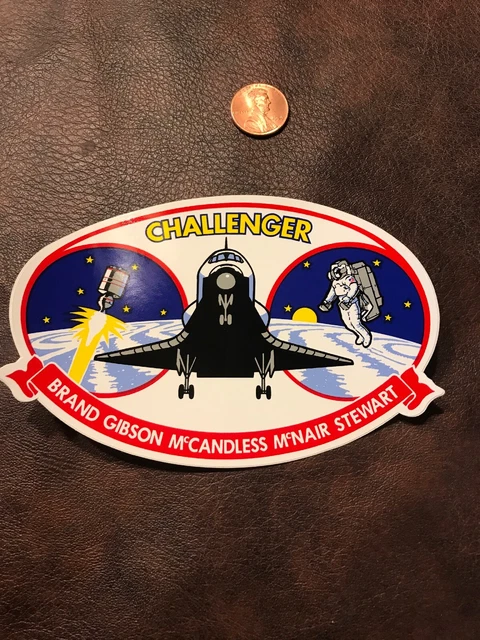 NASA Space Shuttle Challenger Mission STS 41B Sticker Decal Brand Gibson McNair