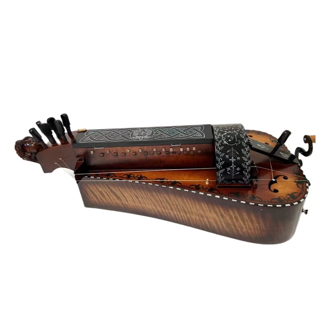 Fabriqué à la main bois d'érable entier 6 cordes 24 touches vilebrequin, rouleau sculpté 3