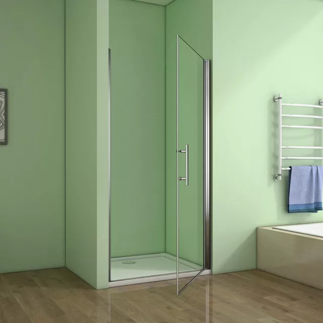 90x185cm Duschabtrennung Schwingt?r Dusche Nano-glas Duschwand Duschkabine 2