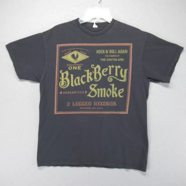 Blackberry Smoke Shirt Men Large Black Short Sleeve Rock N Roll Concert Band Tee