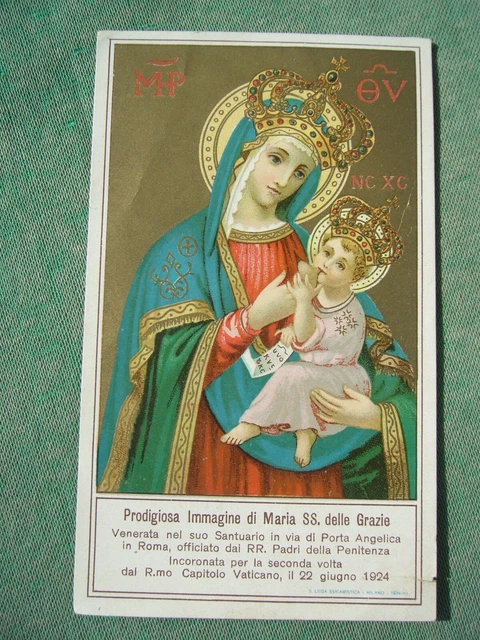 Santino Originale Santa Lega Eucaristica Sle Maria Ss Delle Grazie Venerata Roma