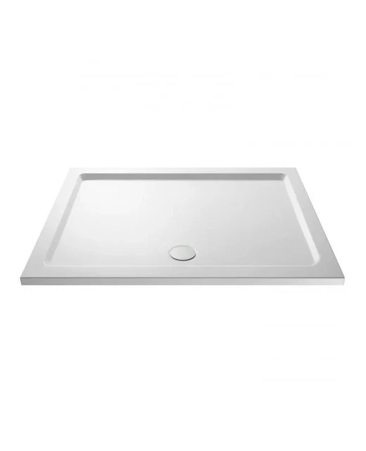 Bandeja de ducha de resina de piedra rectangular delgada de 1400 x 800 x 25 mm para recinto de sala de aguas residuales