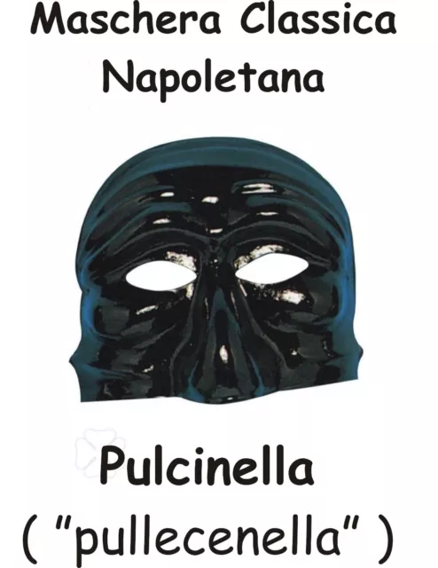 CARNEVALE MASCHERA NERA PULCINELLA in PVC PARTY FESTA