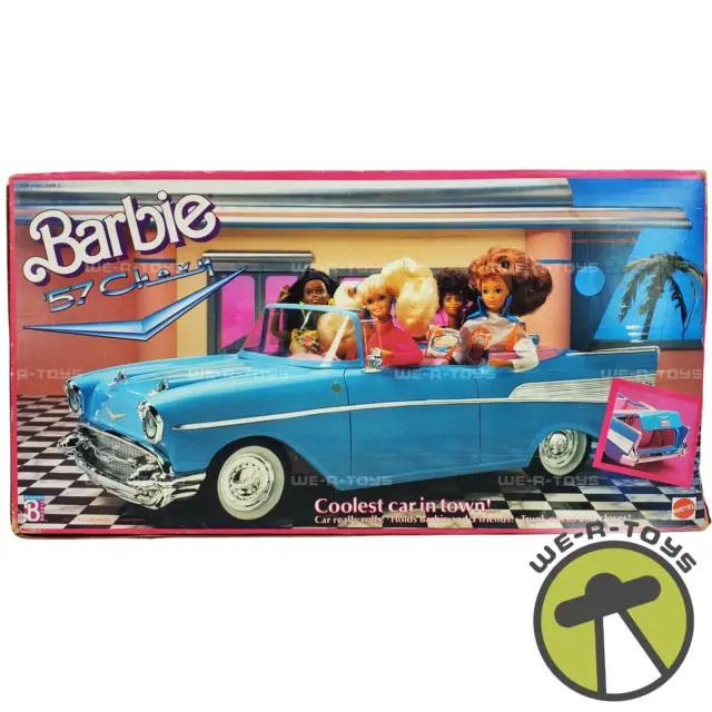 Barbie 57 Chevy Bel Air Powder Blue Convertible Toy Car 1989 Mattel 3561 NRFB