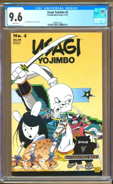 Usagi Yojimbo #4 (1987) CGC 9.6  White Pages  Stan Sakai