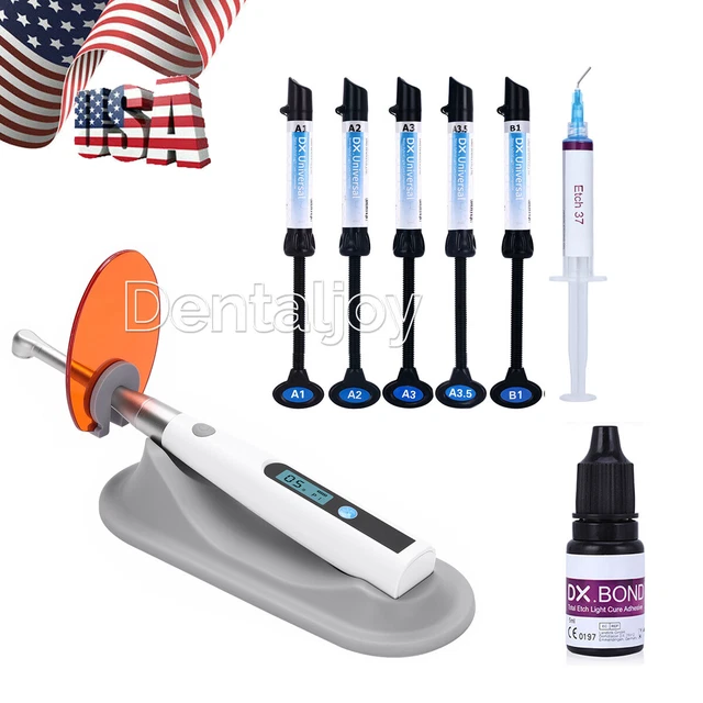 DENTAL LIGHT CURE Composite Resin A2/Etching Gel /Bonding Adhesive