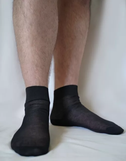 100% Mercerized Cotton "Filo di Scozia" Men's Ankle Socks. Made in Italy. 2