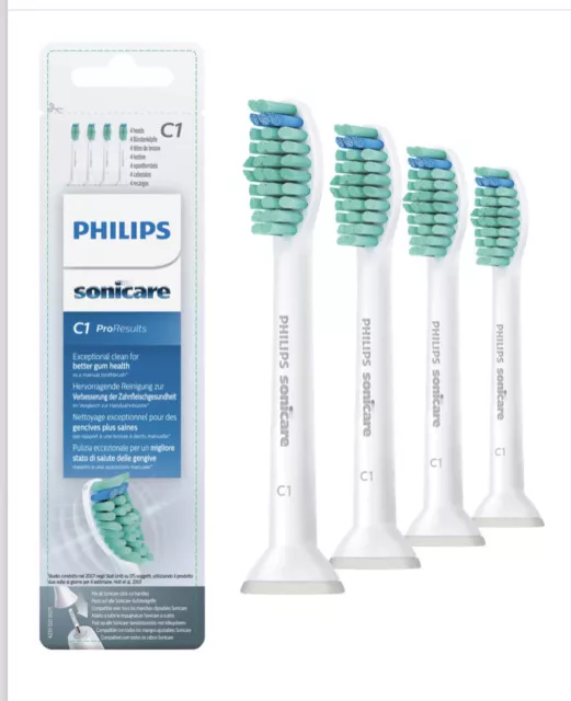 Philips Sonicare C1 ProResults Standard Aufsteckbürste 4 Pack HX6012 HX6014