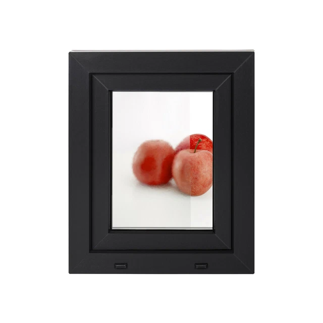 Finestra plastica 3x satinato BxA 850x650 mm esterno antracite premium