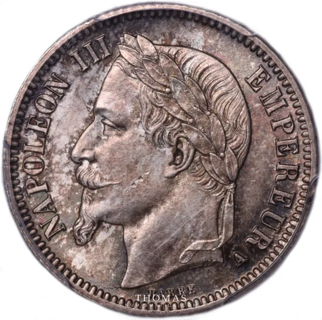 Monnaie - France Napoléon III - 1 franc 1867 A - PCGS MS 65