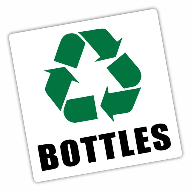 Misto Vetro E Bottiglie Riciclaggio Segno A5 148x210mm Adesivo - Foto 10