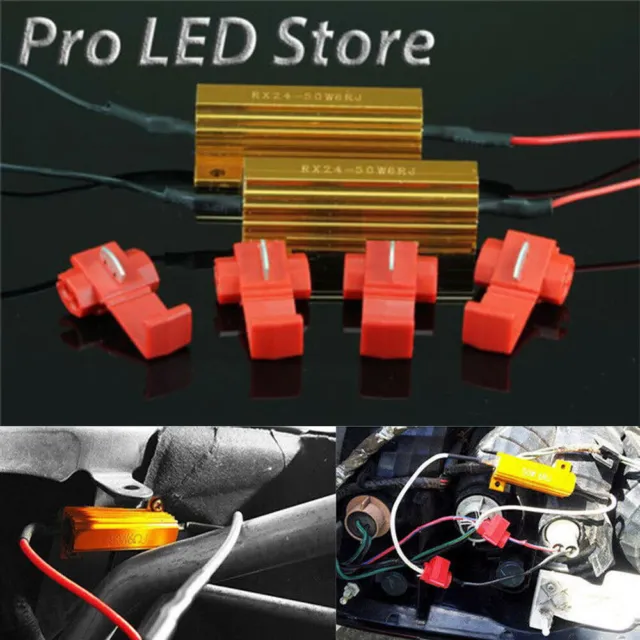 2x 3157 4157 Load Resistor For Switchback LED Turn Signal Light Hyper Flash Fix