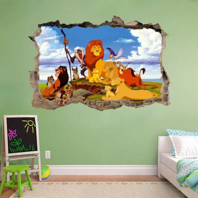 Lion King Simba Mufasa Smashed Wall Sticker Decal Home Decor Art Disney J284