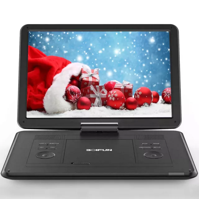 Boifun 17,5" Tragbarer DVD-Player Mit 15,6" HD-Schwenkbildschirm mit Akku