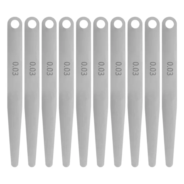 10pcs Feeler Gauge 0.03mm Thickness Gauge 65MN Steel for Gap Measuring