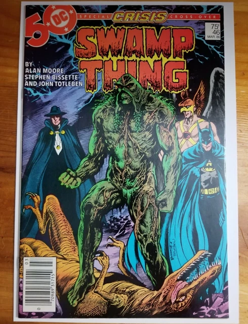 Swamp Thing #46 (DC Comics, 1986) Alan Moore, Crisis Crossover, Batman, Hawkman