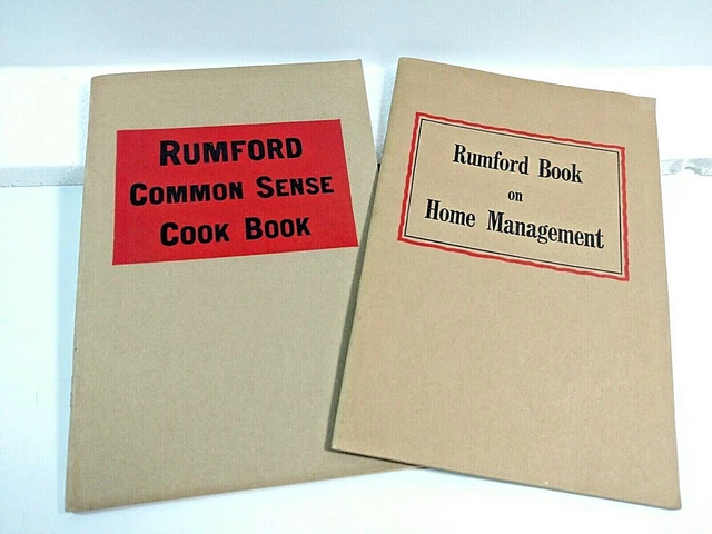 Rumford Baking Powder Booklets - Home Management & Common Sense Cookbook Vintage