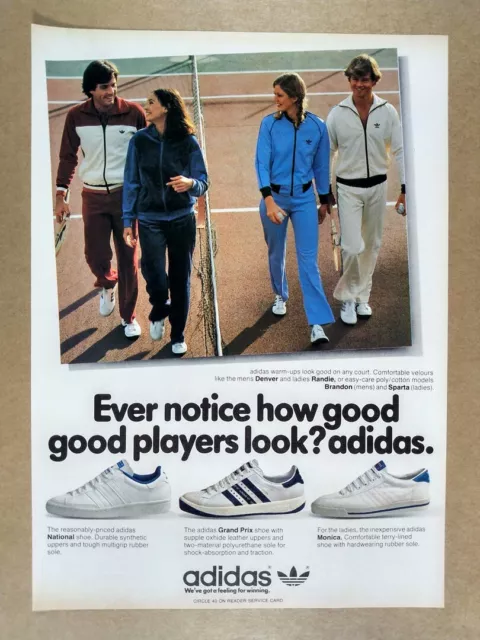 Adidas STAN SMITH ATP OUTDOOR Tennis Shoes Sneakers 1979 Vtg Print Ad  Original
