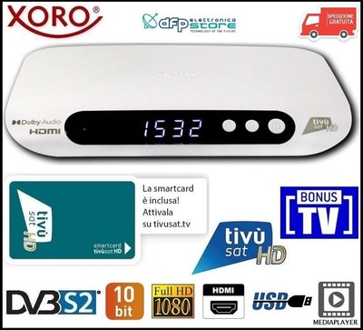 Amiko Tivusat Decoder HD WiFi Compatibile Con Tessera Scheda Card Tv Sat HDMI e Scart 