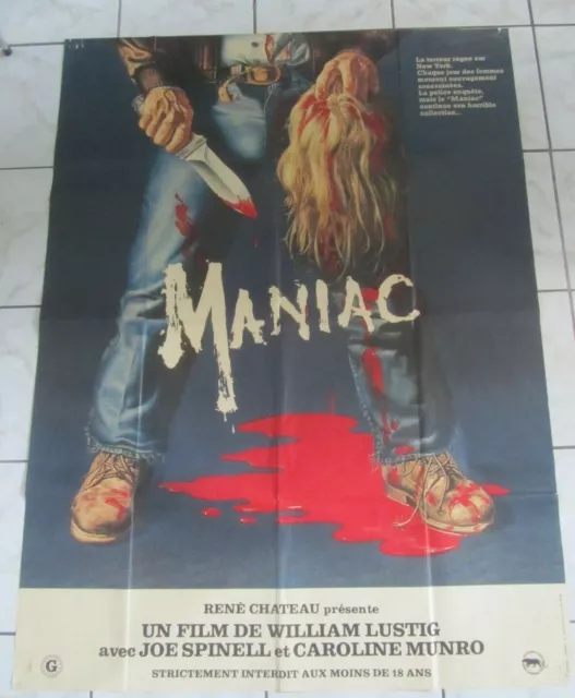 Ancienne Affiche Cinema Originale Maniac Rene Chateau