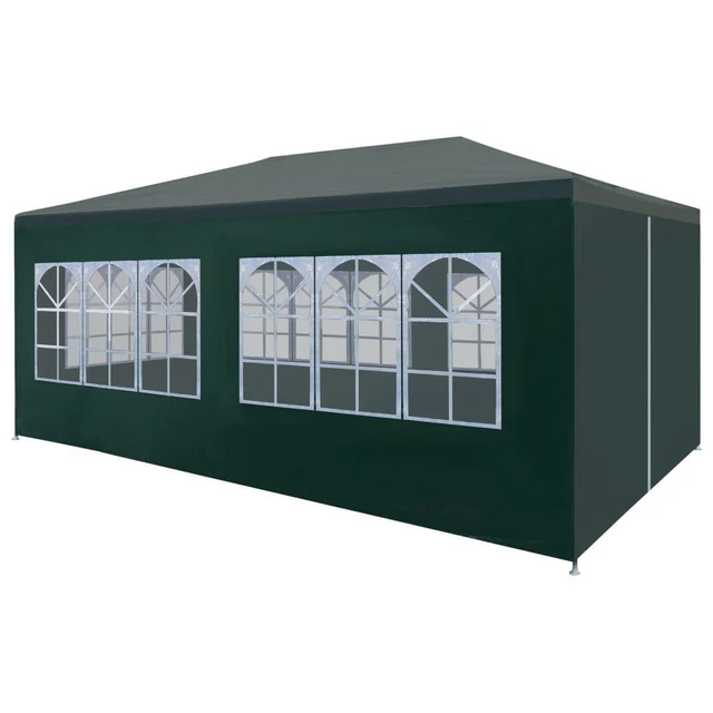 Pavillon Festzelt Partyzelt Gartenpavillon Gartenzelt 3x6m mit Seitenteile Grün