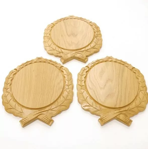 3 Pieza Keilerschilder Tallado Roble Claro Af 17,5 CM Tablero Keiler Gewaffbrett 2