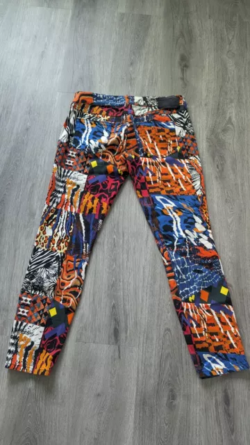 Women`s Diesel Black Gold Abstract Printed Jeans Size 28