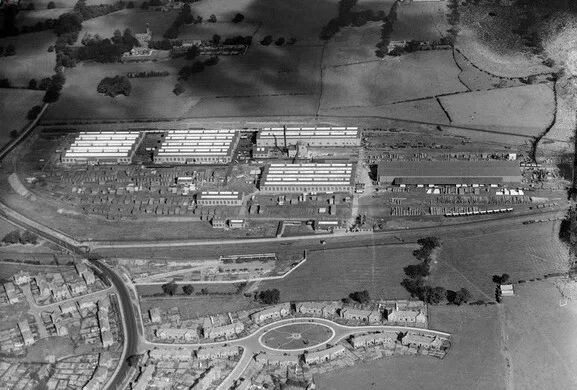 The Faverdale Wagon Works and environs Darlington England 1930 Old Photo