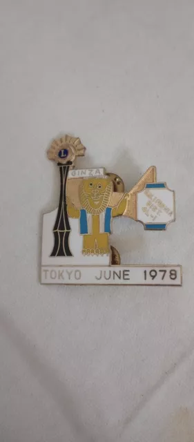 Lions Club INTERNATIONAL Pin California MD4 4L-1 1978 TOKYO GINZA MARKET Vintage