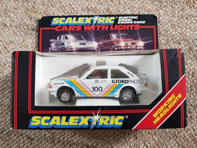 Scalextric C389 Ford Escort XR3i Ilford Photos great used condition with box