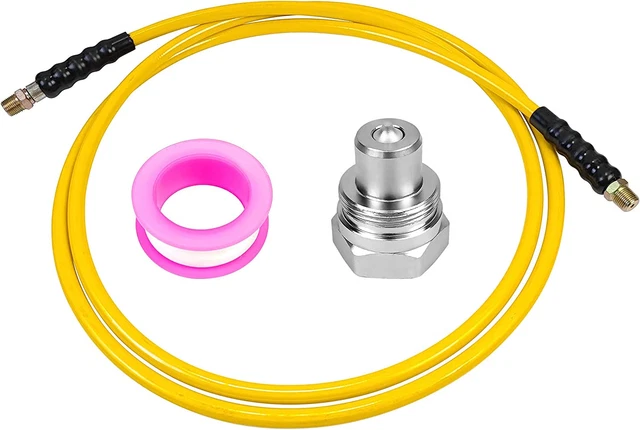 AMZCNC 6' 10000psi High Pressure Hydraulic Hose CH-604 Coupler 3/8" Thread Hose