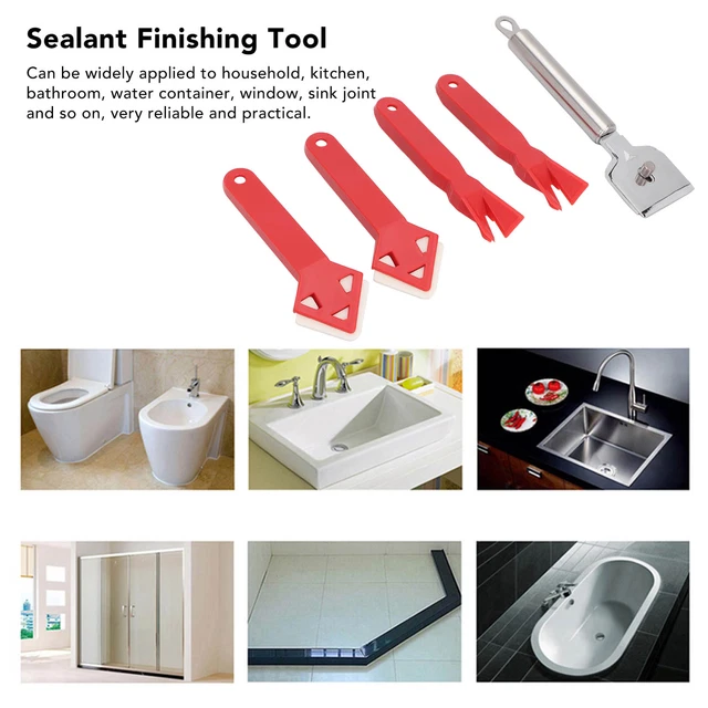 5 Pieces Household Finishing Scraper PP Silicone Caulking Removal Tool Mulch