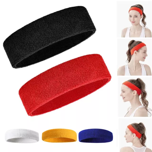 1/2x Sports Headband Head Sweat Bands Running SweatBand Workout Yoga Unisex 3