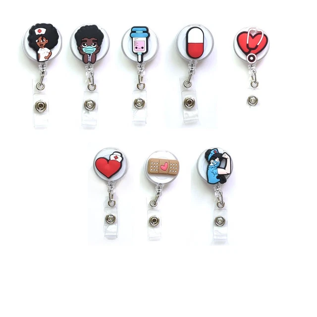 Portachiavi Retrattile Con Strass: 2 Pezzi (Nero + Marrone) Per Badge E Carte D'identità, Pratico E Sempre A Portata Di Mano