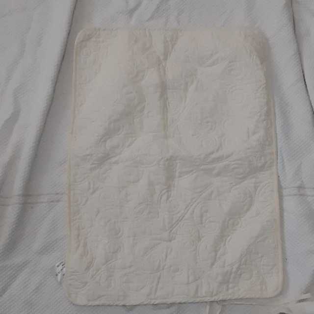 Laura Ashley pair (2) 100% cotton quilted cream shams standard