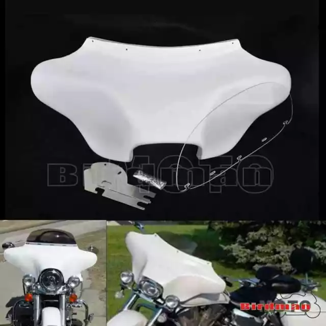 For Touring Road King FLHR 1994-Up Detachable Batwing Fairing 6x9 White Speakers