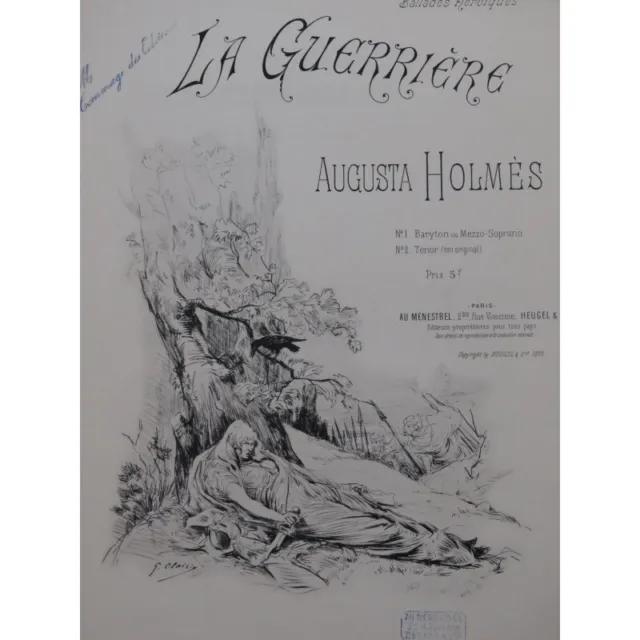 HOLMÈS Augusta La Guerrière Chant Piano 1892