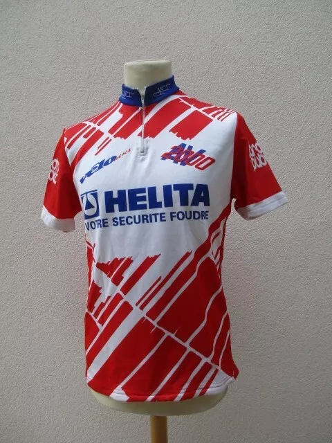 Maillot de cyclisme vintage HELITA Tour de France 2000 Rouge Taille M