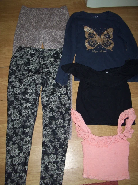 Pacchetto abbigliamento ragazza. Età 11-12 anni. Jeggings, top. Spedizione gratuita!