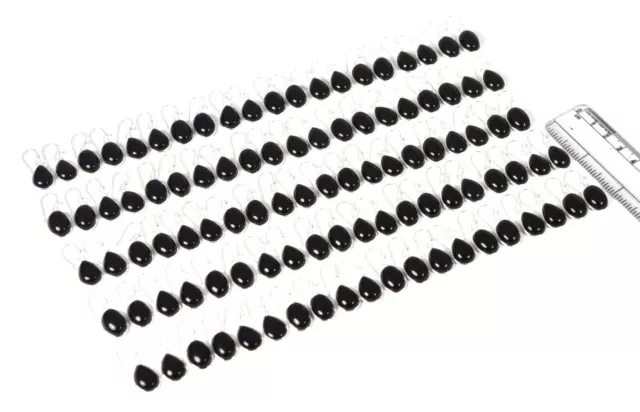Wholesale 50Pr 925 Solid Sterling Silver Black Onyx Hook Earring Lot