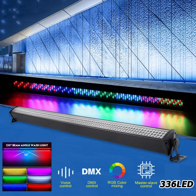 RGB Wall Wash Light Bar 336 LED DMX Stage DJ Beam Lighting Disco Party Effect