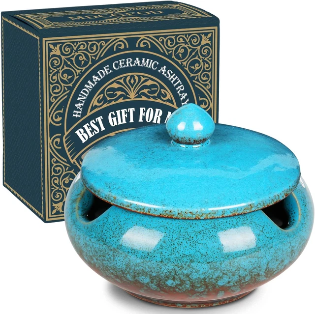 Ceramic Ashtray Lids Cigar Accessories Outdoor Windproof Ashtrays Cigarettes
