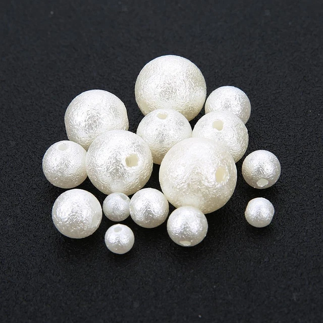 100 Pieces Round Acrylic Faux Pearl Spacer Beads, Loose
